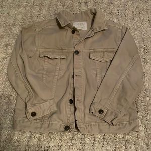 Size 7 Zara Denim light Tan/Cream Jean Jacket-Super Cute!